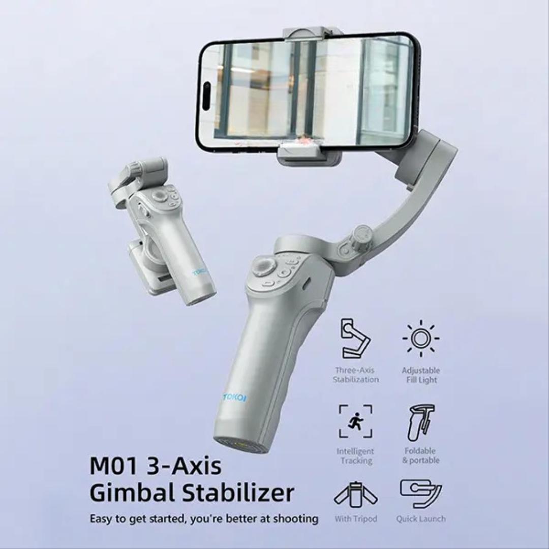 TOKQI Handheld 3-Axis Gimbal Phone Holder M01