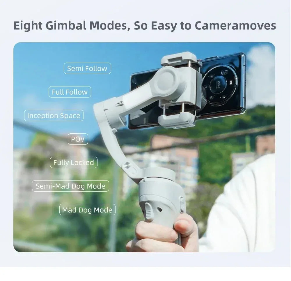 TOKQI Handheld 3-Axis Gimbal Phone Holder M01 - Three