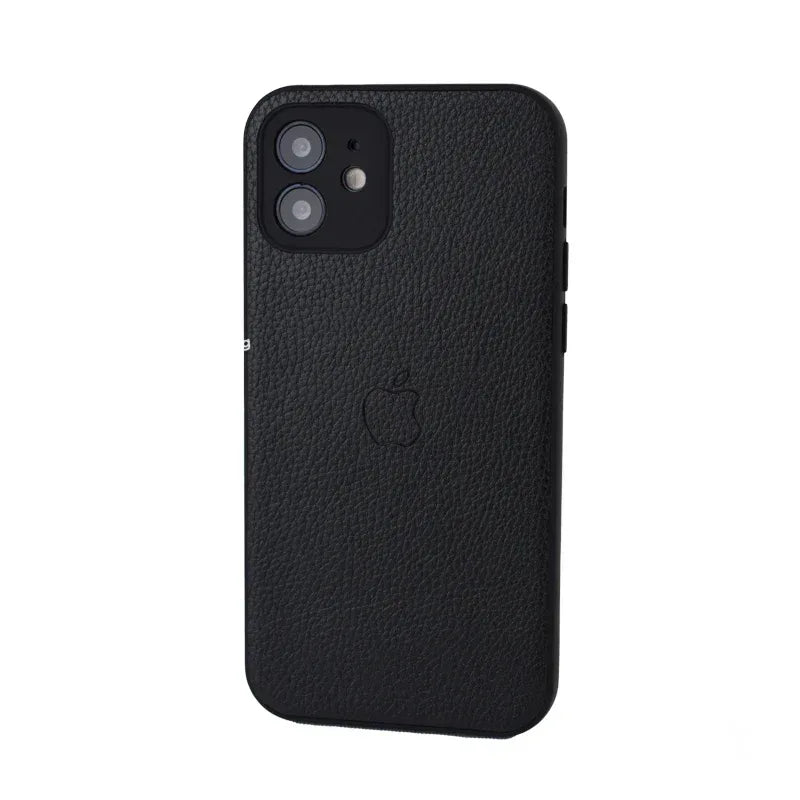 Slim Leather Camera Protection Case iPhone 12 - Three