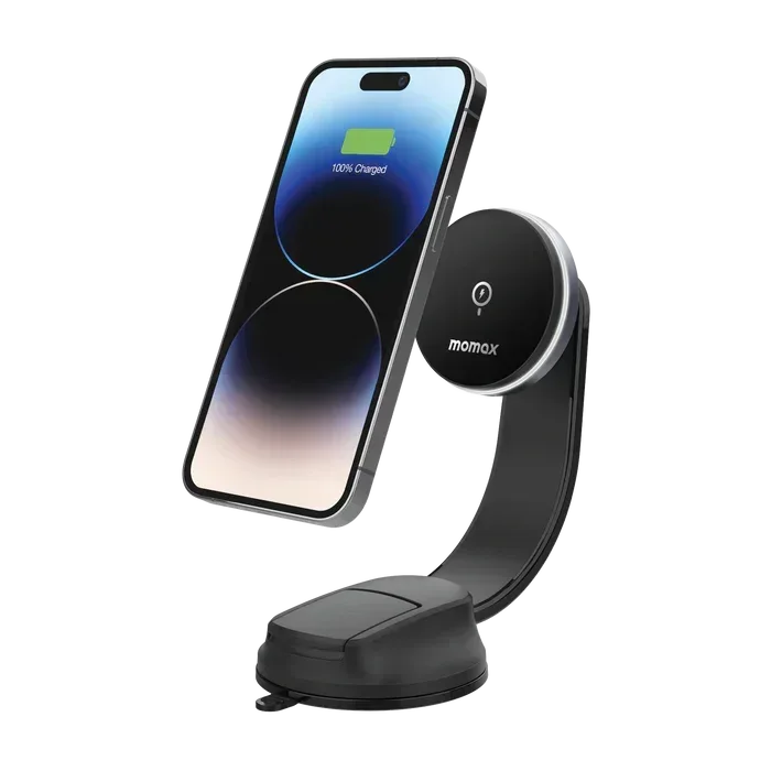 Momax Magnetic Wireless Charging Car Mount 15W CM25B - Three