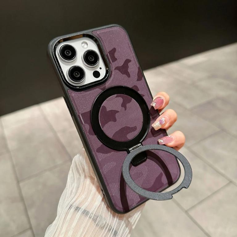 Tech Camouflage Stand Case iPhone 15 Pro Max - Three