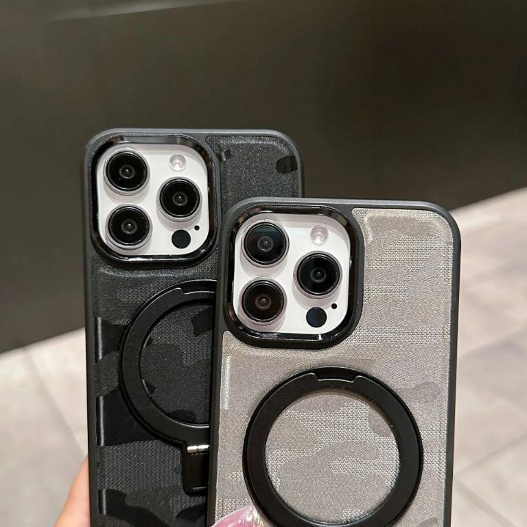 Tech Camouflage Stand Case iPhone 15 Pro Max - Three