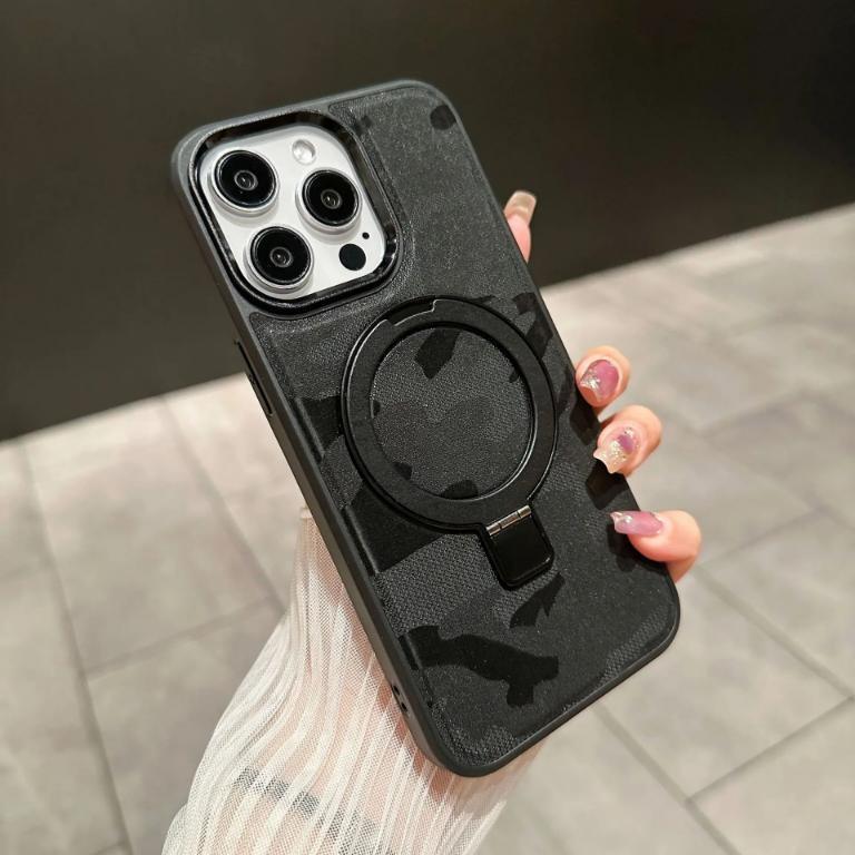 Tech Camouflage Stand Case iPhone 15 Pro Max - Three