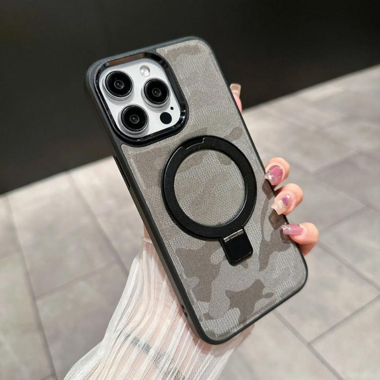 Tech Camouflage Stand Case iPhone 15 Pro Max - Three