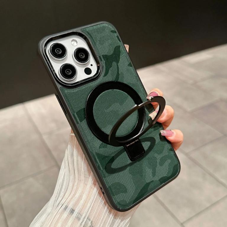 Tech Camouflage Stand Case iPhone 15 Pro Max - Three