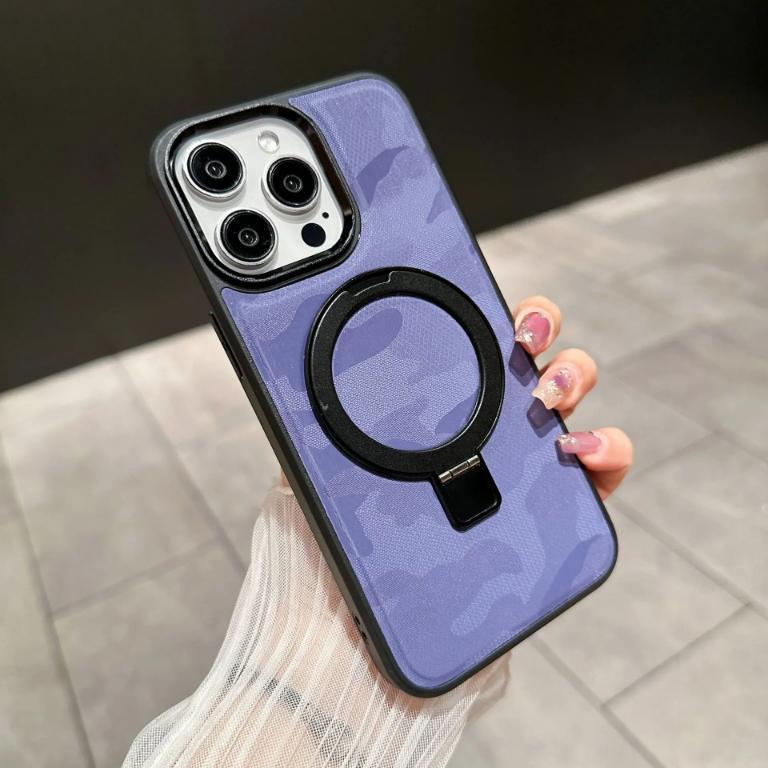 Tech Camouflage Stand Case iPhone 15 Pro Max - Three
