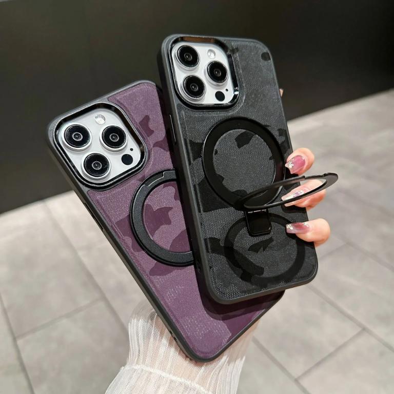 Tech Camouflage Stand Case iPhone 15 Pro Max - Three