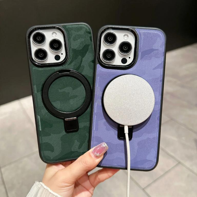 Tech Camouflage Stand Case iPhone 15 Pro Max - Three