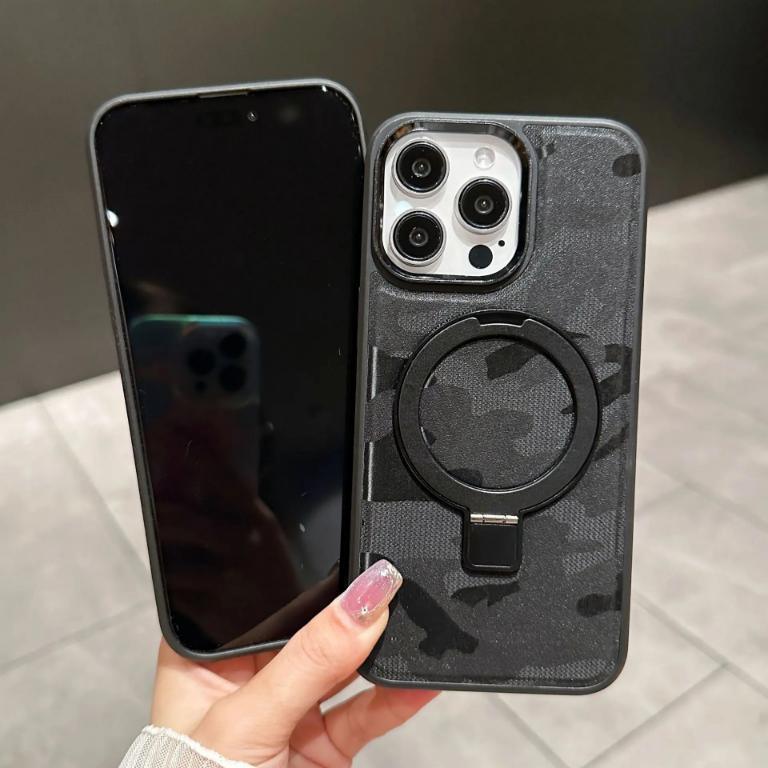 Tech Camouflage Stand Case iPhone 15 Pro Max - Three