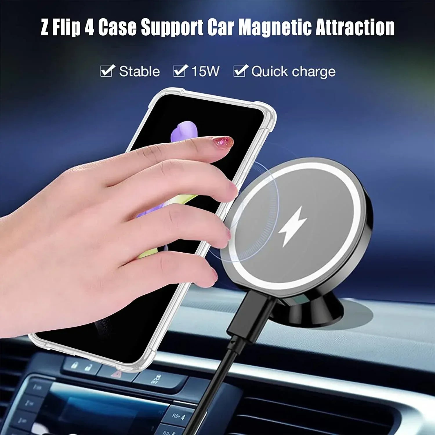 Transparent Magsafe Case Samsung Z Flip 4 - Three