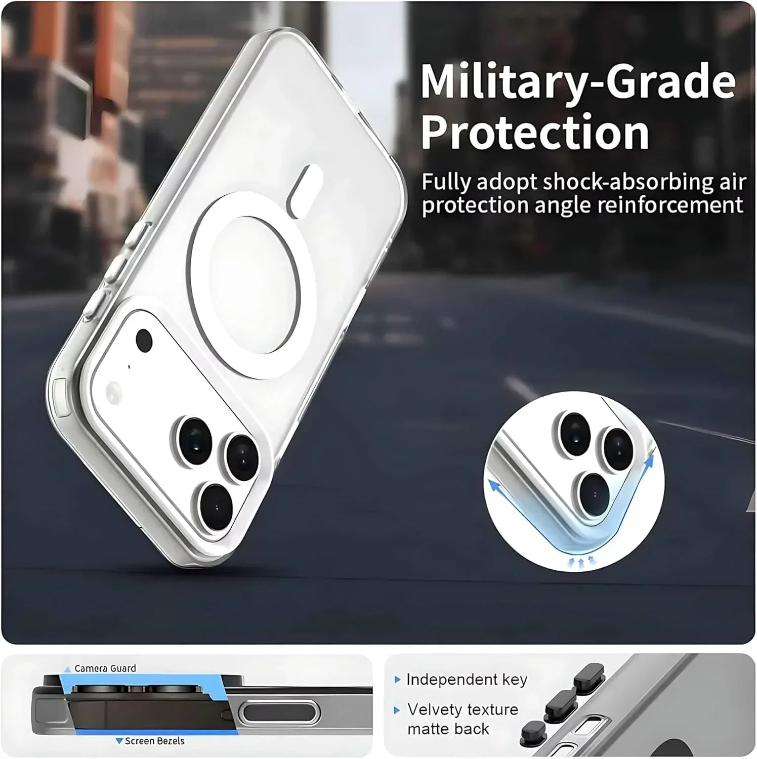 Transparent Magsafe Case iPhone 17 Pro Max - Three