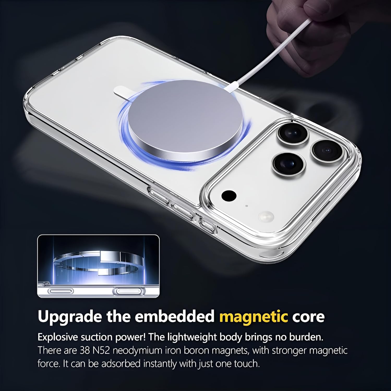 Transparent Magsafe Case iPhone 17 Pro Max