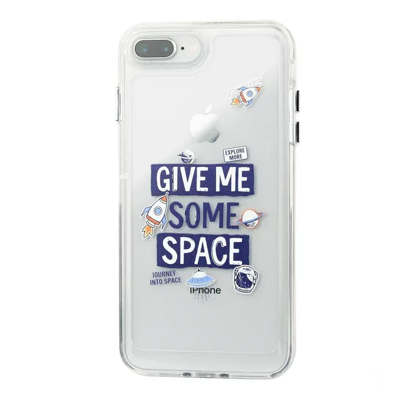 Transparent Printed Case iPhone 7/8 Plus - Three