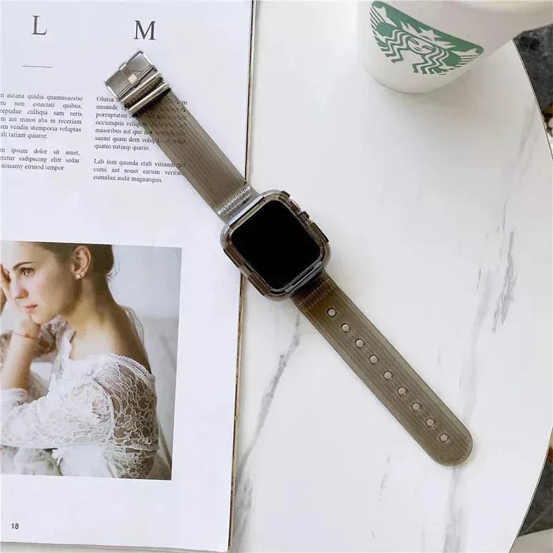 Transparent watch band J-63 - Three