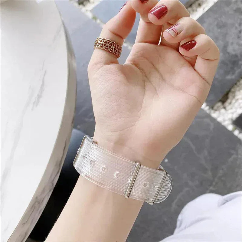 Transparent watch band J-63 - Three