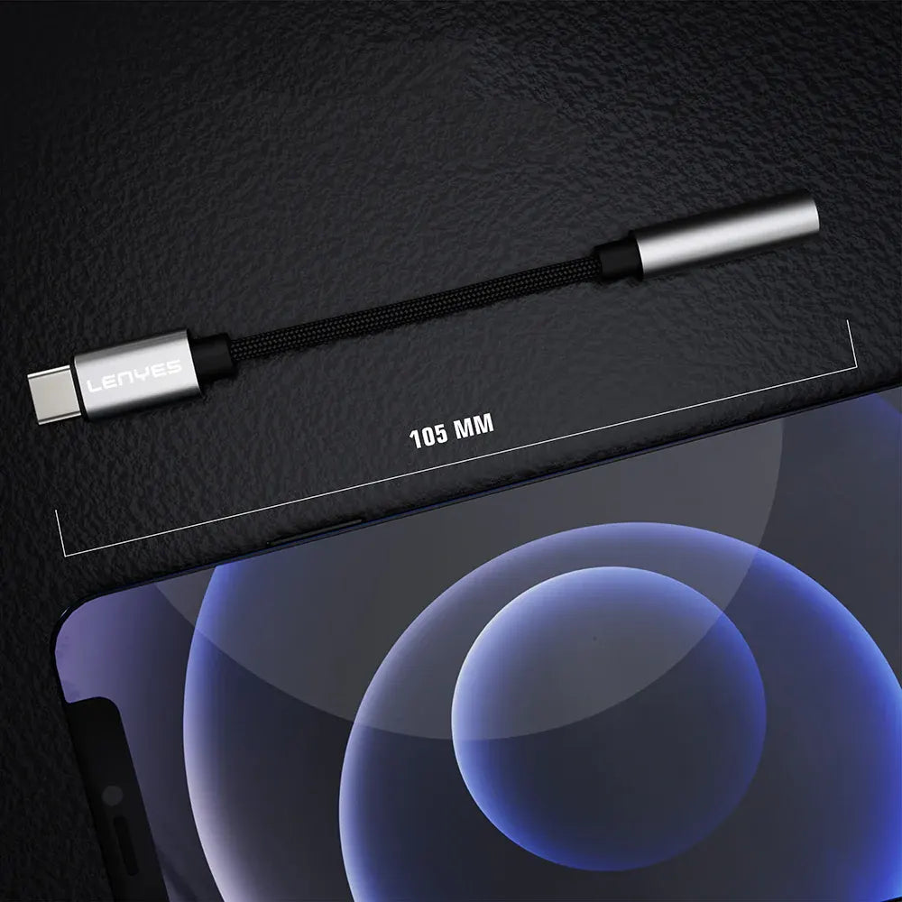 Lenyes Type-C to 3.5mm 3-in-1 Audio Adapter AX105
