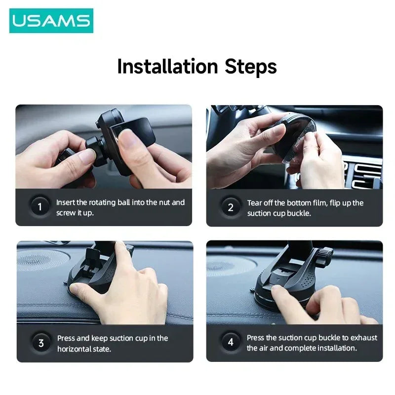 USAMS Car Holder Center Console Retractable US-ZJ072 - Three