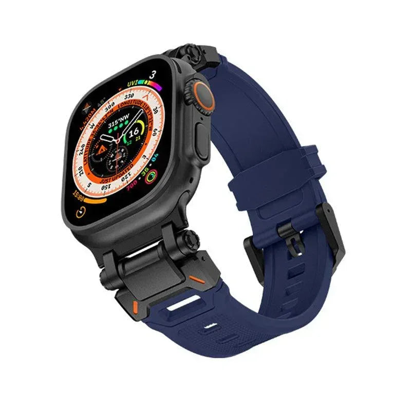 Mechanical Style Sport Silicone Band For Apple Watch - Three