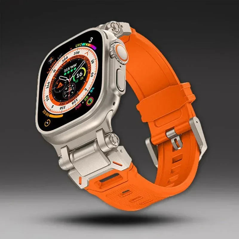 Mechanical Style Sport Silicone Band For Apple Watch - Three