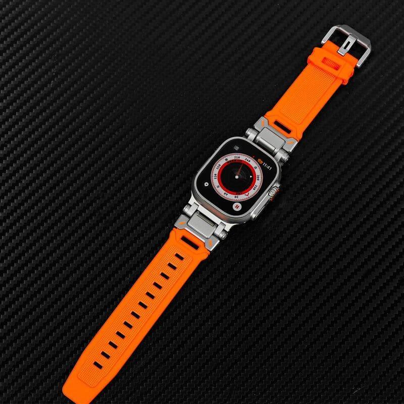 Mechanical Style Sport Silicone Band For Apple Watch - Three