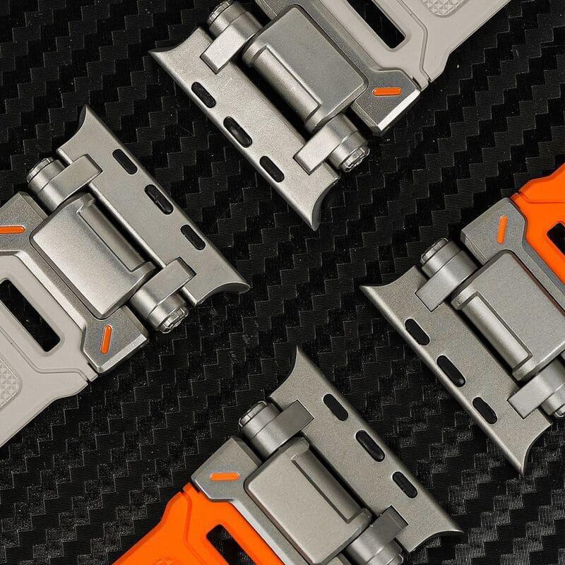 Mechanical Style Sport Silicone Band For Apple Watch - Three