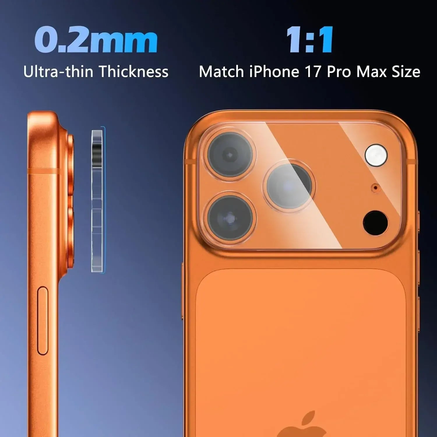Ultra Clear Camera Lens Protector for iPhone 17 Pro Max - Three