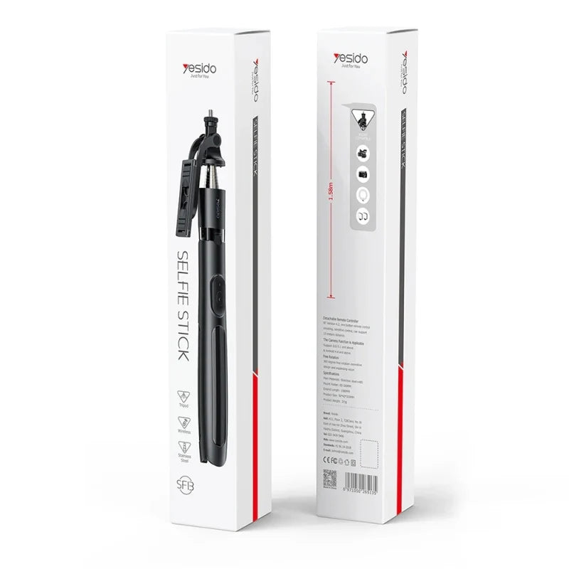 Yesido Wireless Selfie Stick with Tripod holder SF13