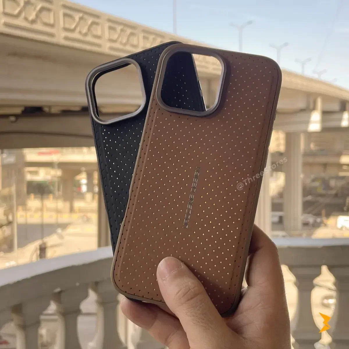 Urocsene Leather case iPhone 16 Pro Max - Three