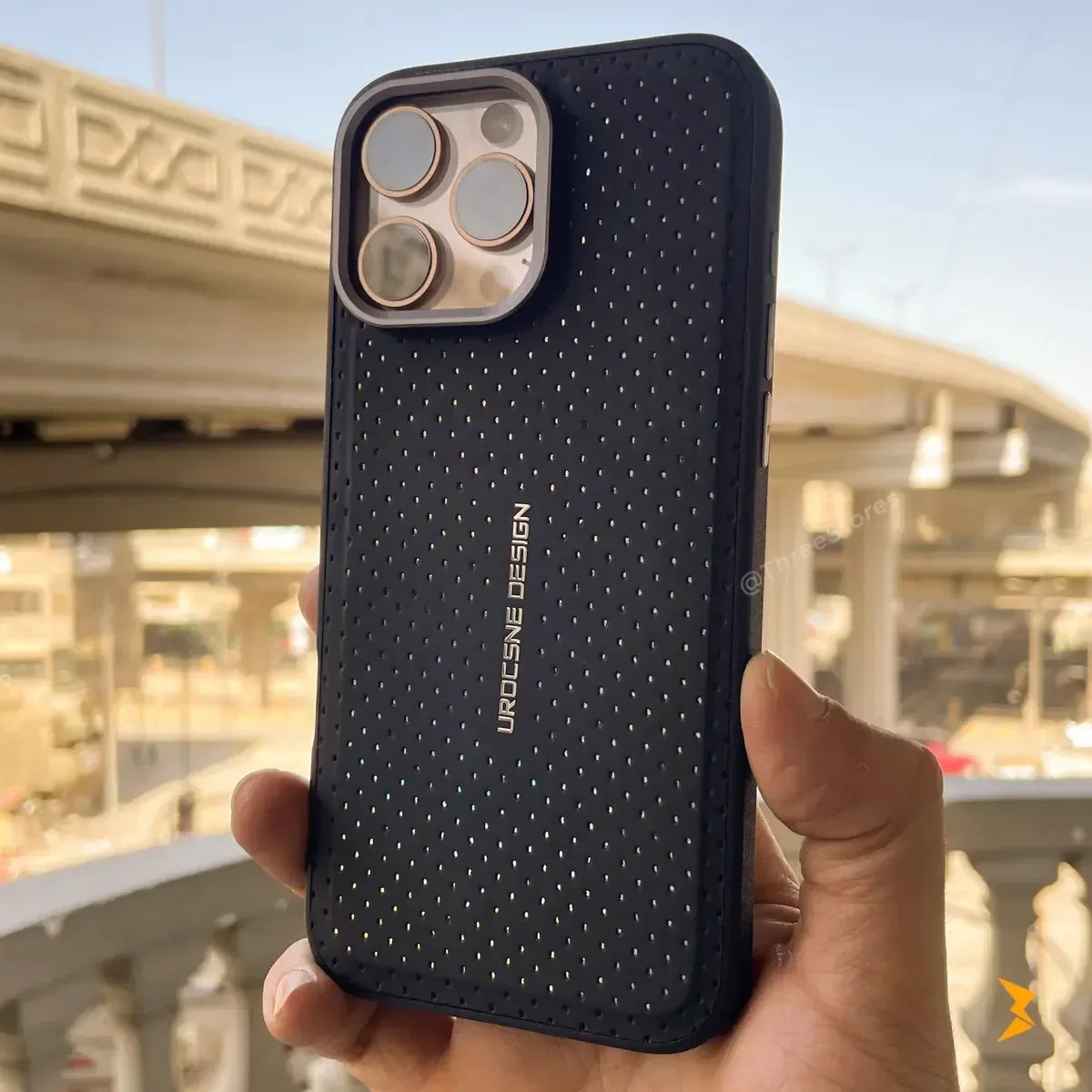 Urocsene Leather case iPhone 16 Pro Max - Three