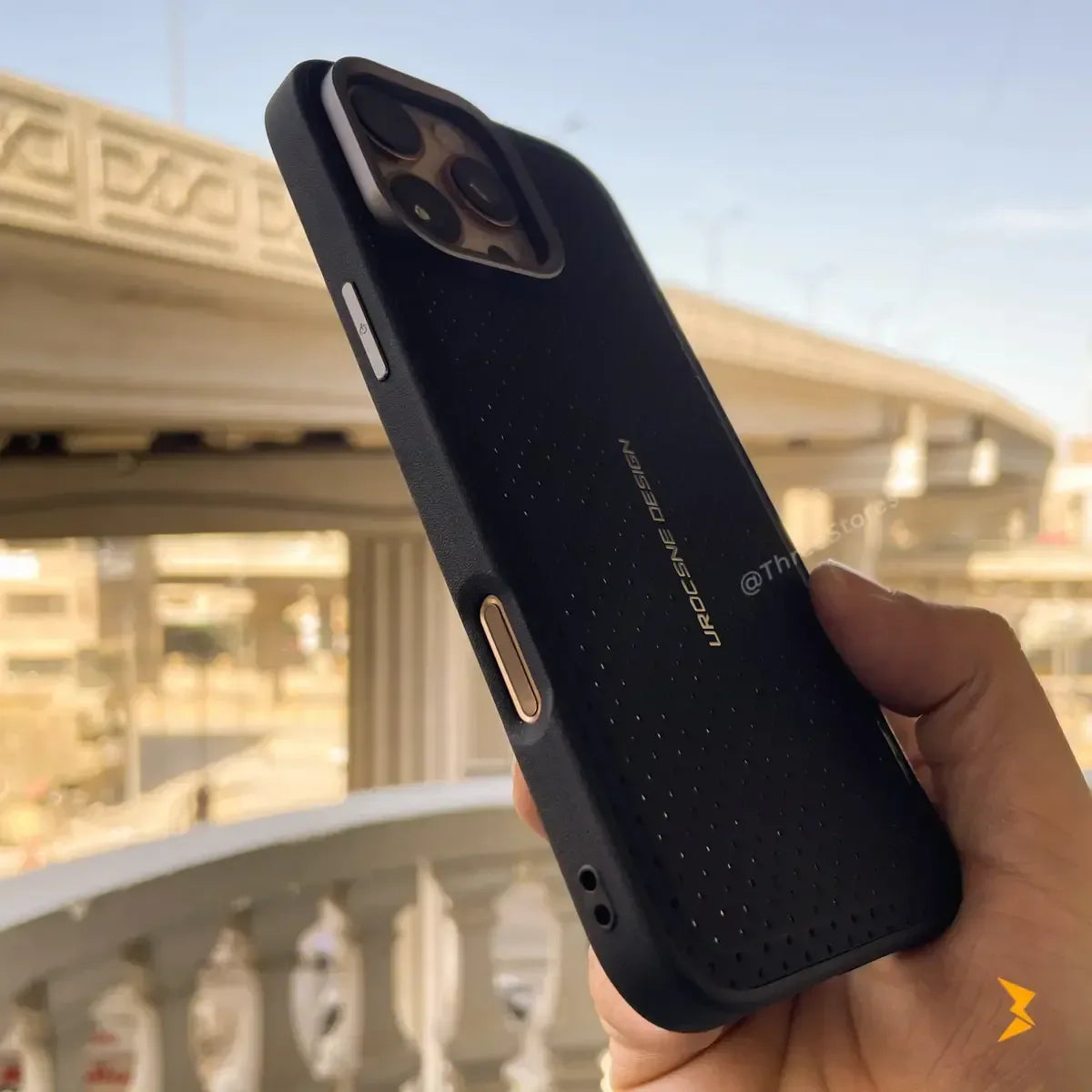 Urocsene Leather case iPhone 16 Pro Max - Three