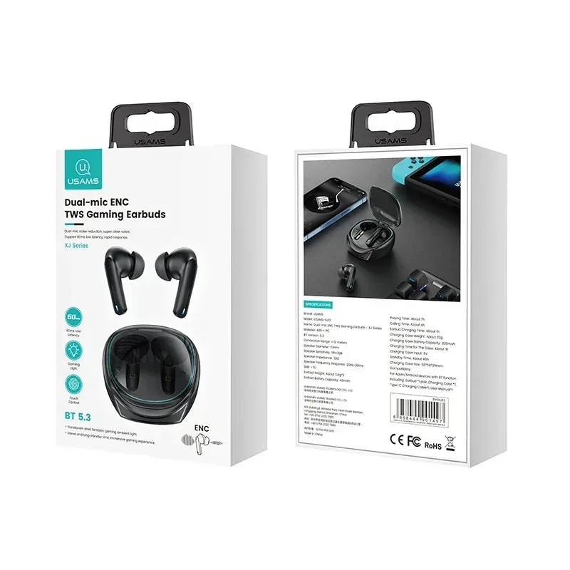 Usams Dual-mic Enc TWS Gaming Earbuds XJ13 - Three