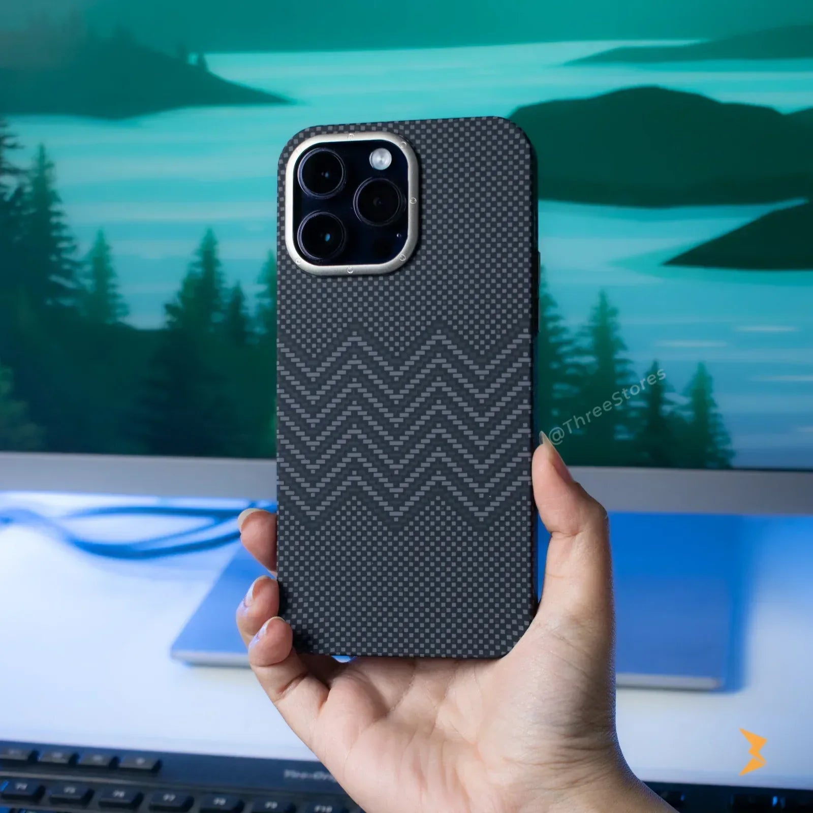 Vacation Style Carbon Case iPhone 14 Pro Max - Three