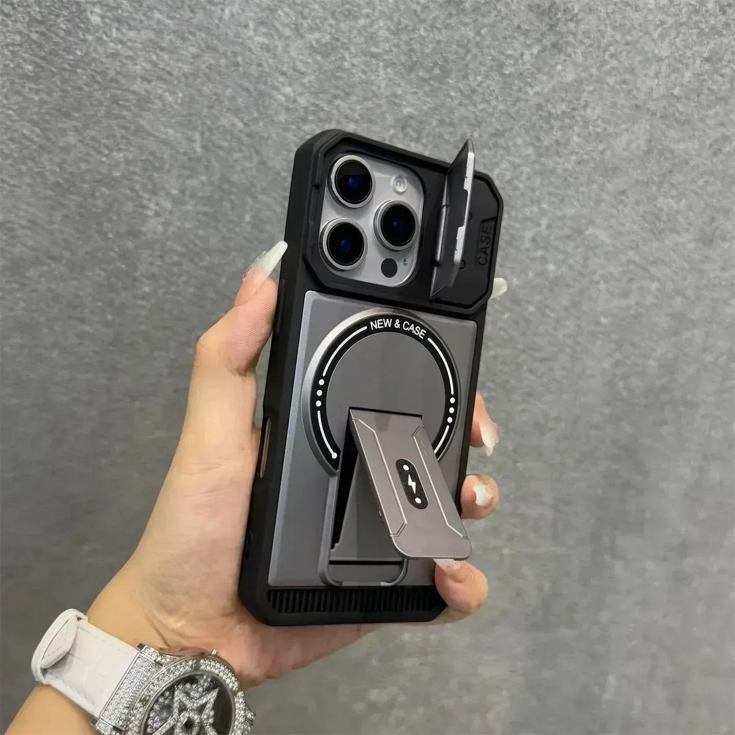 Vanguard CamShield Stand Magsafe Case iPhone 16 Pro Max - Three