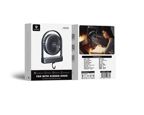 Lenyes 4-Speed 2000mAh Rechargeable Desk Fan LHF06