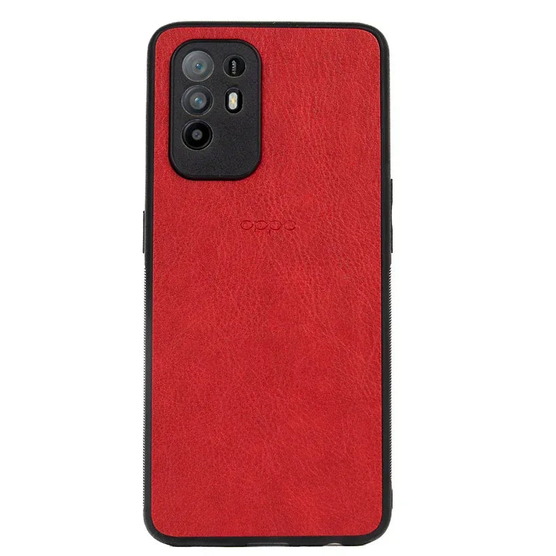 Leather Camera Protection Case Oppo A95 5G - Three