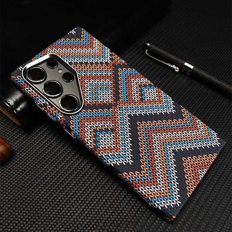 Warm Flannel Plaid Cloth Case Samsung S24 Ultra - Three