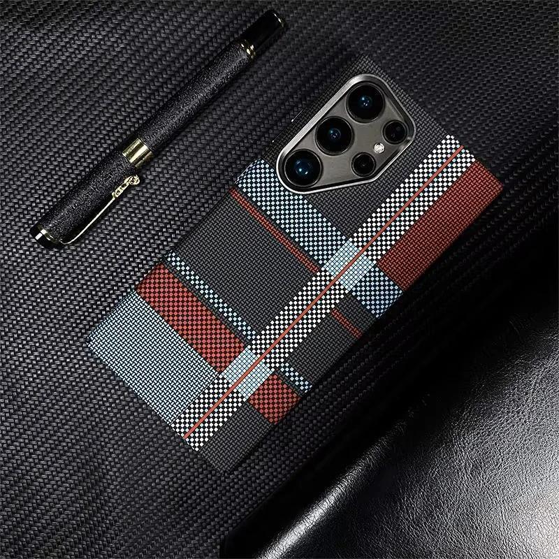 Warm Flannel Plaid Cloth Case Samsung S25 Ultra - Three