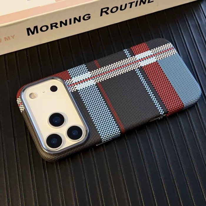 Warm Flannel Plaid Cloth Case iPhone 17 Pro Max