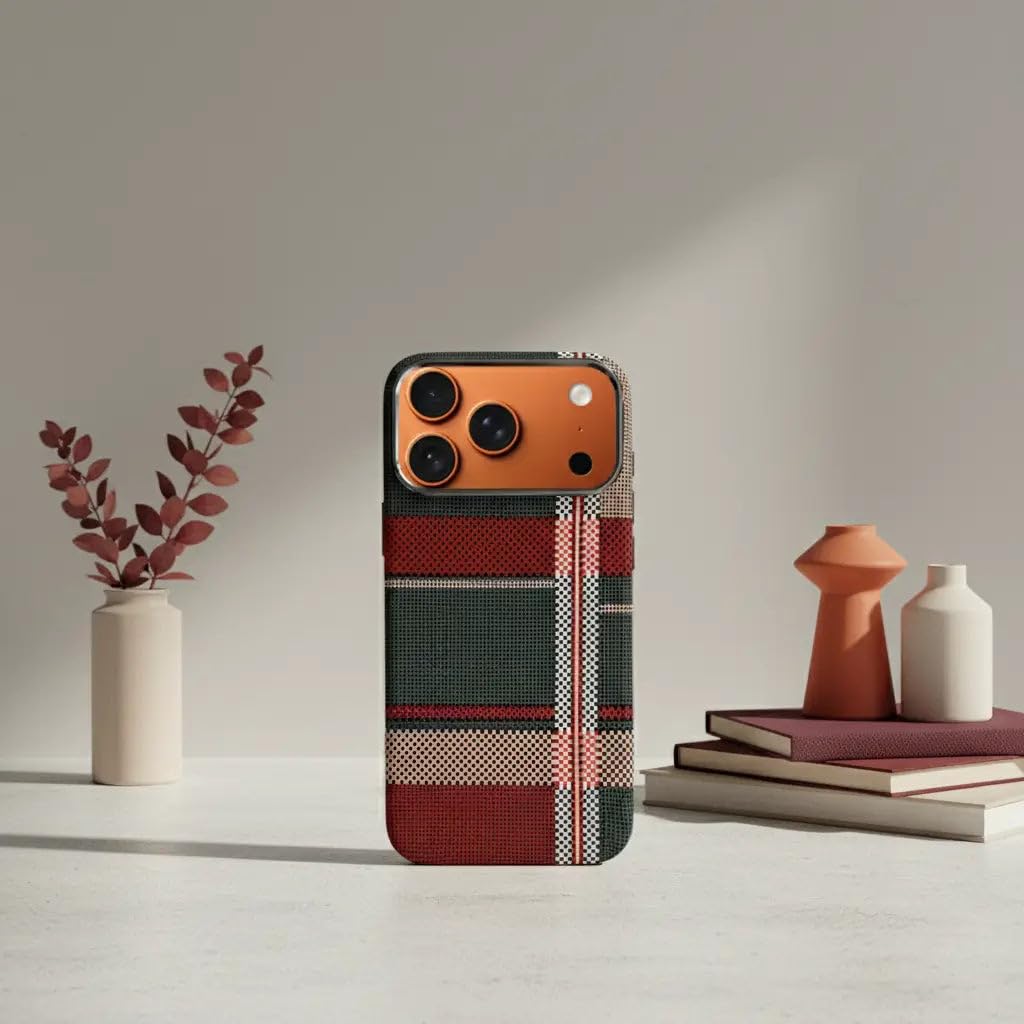 Warm Flannel Plaid Cloth Case iPhone 17 Pro Max