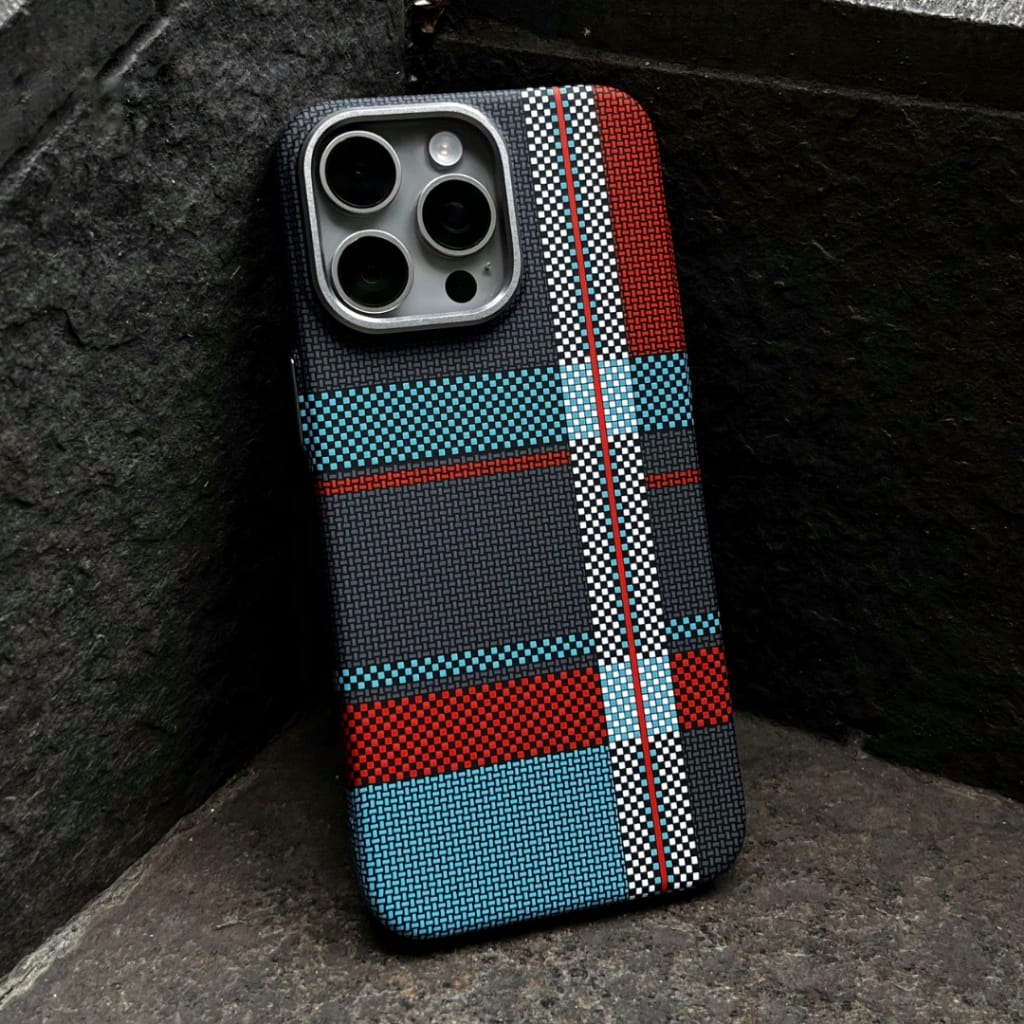 Warm Flannel Plaid Cloth Case iPhone 15 Pro Max