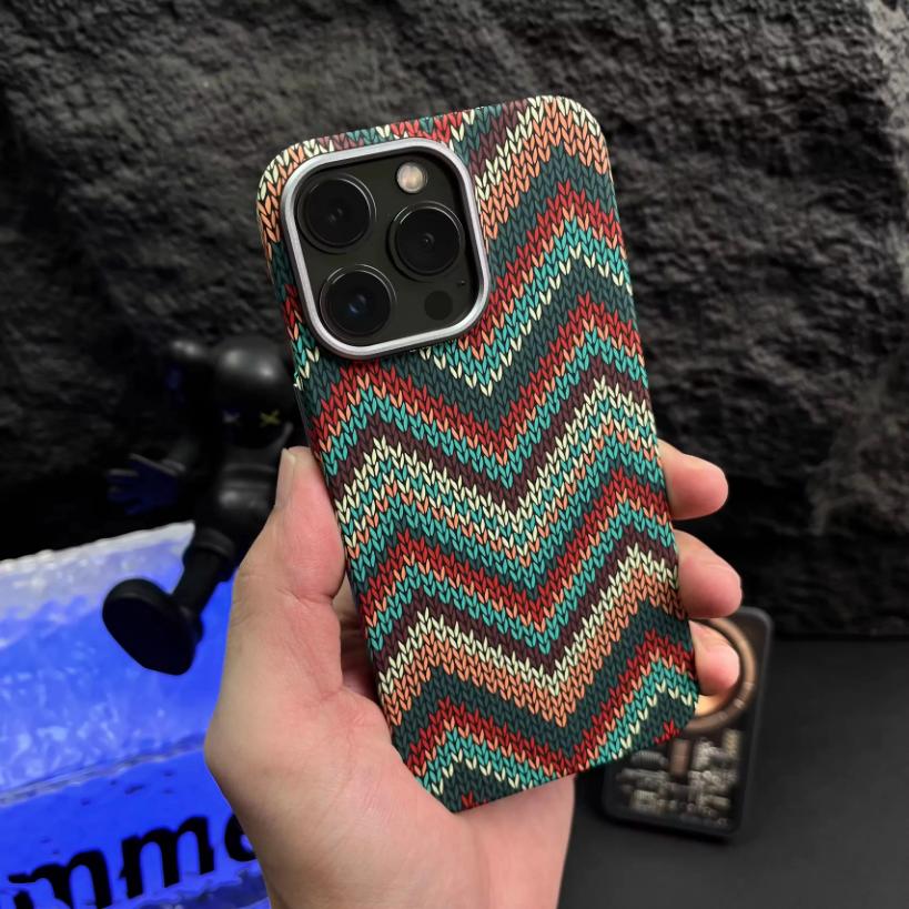 Warm Flannel Plaid Cloth Case iPhone 14 Pro