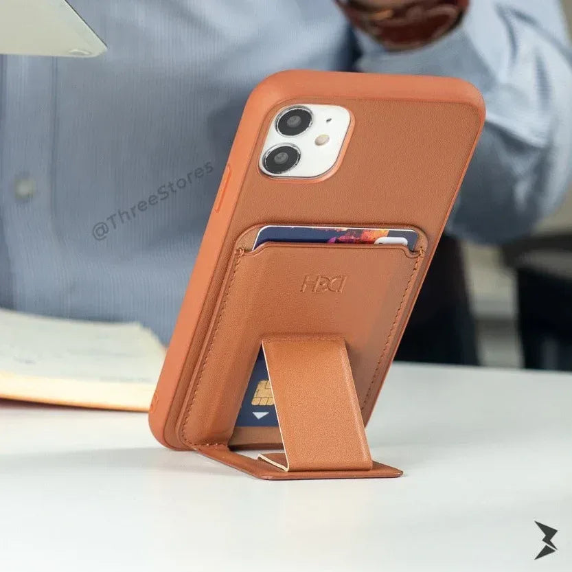 HDD Magnetic Stand Card Leather Case iPhone 11 - Three