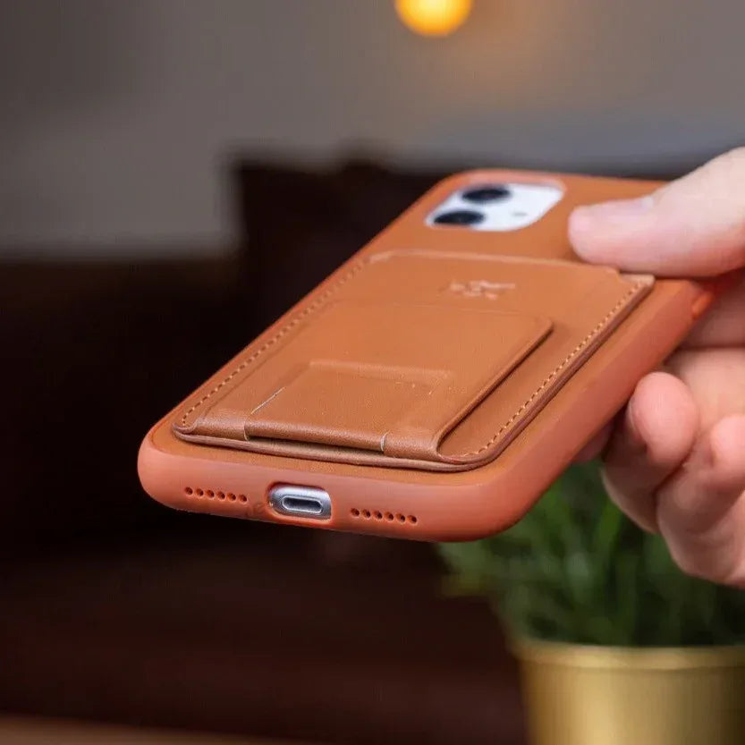 HDD Magnetic Stand Card Leather Case iPhone 11 - Three