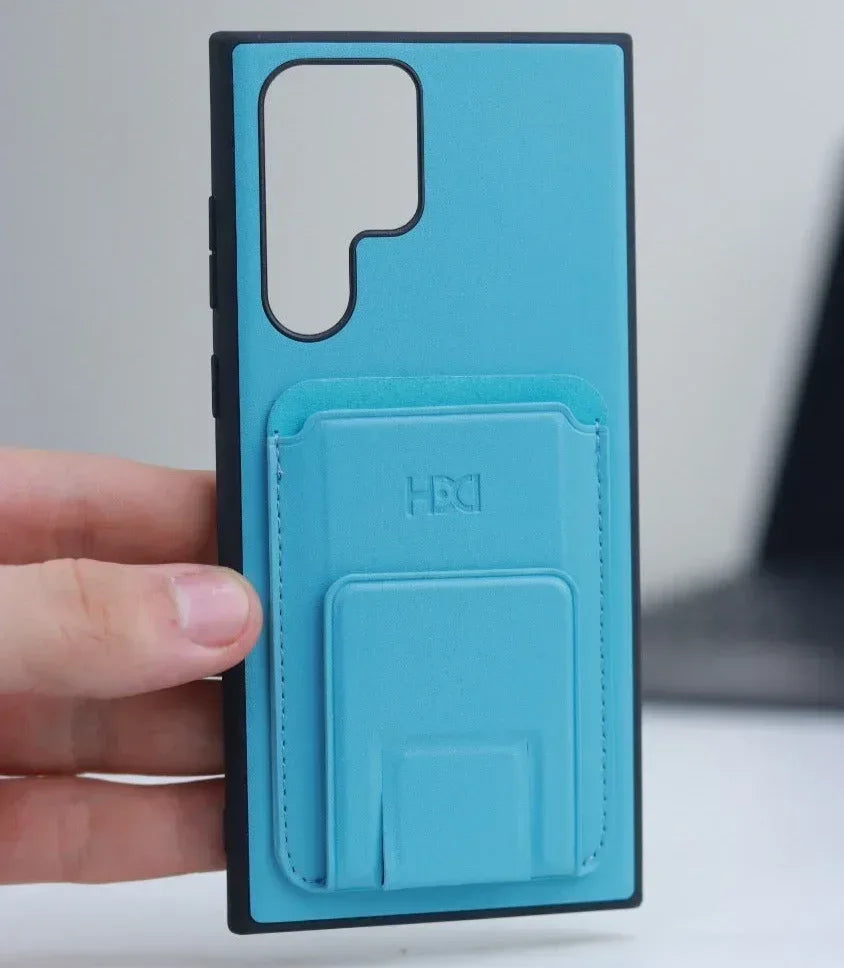 HDD Magnetic Stand Card Leather Case Samsung S22 Ultra - Three