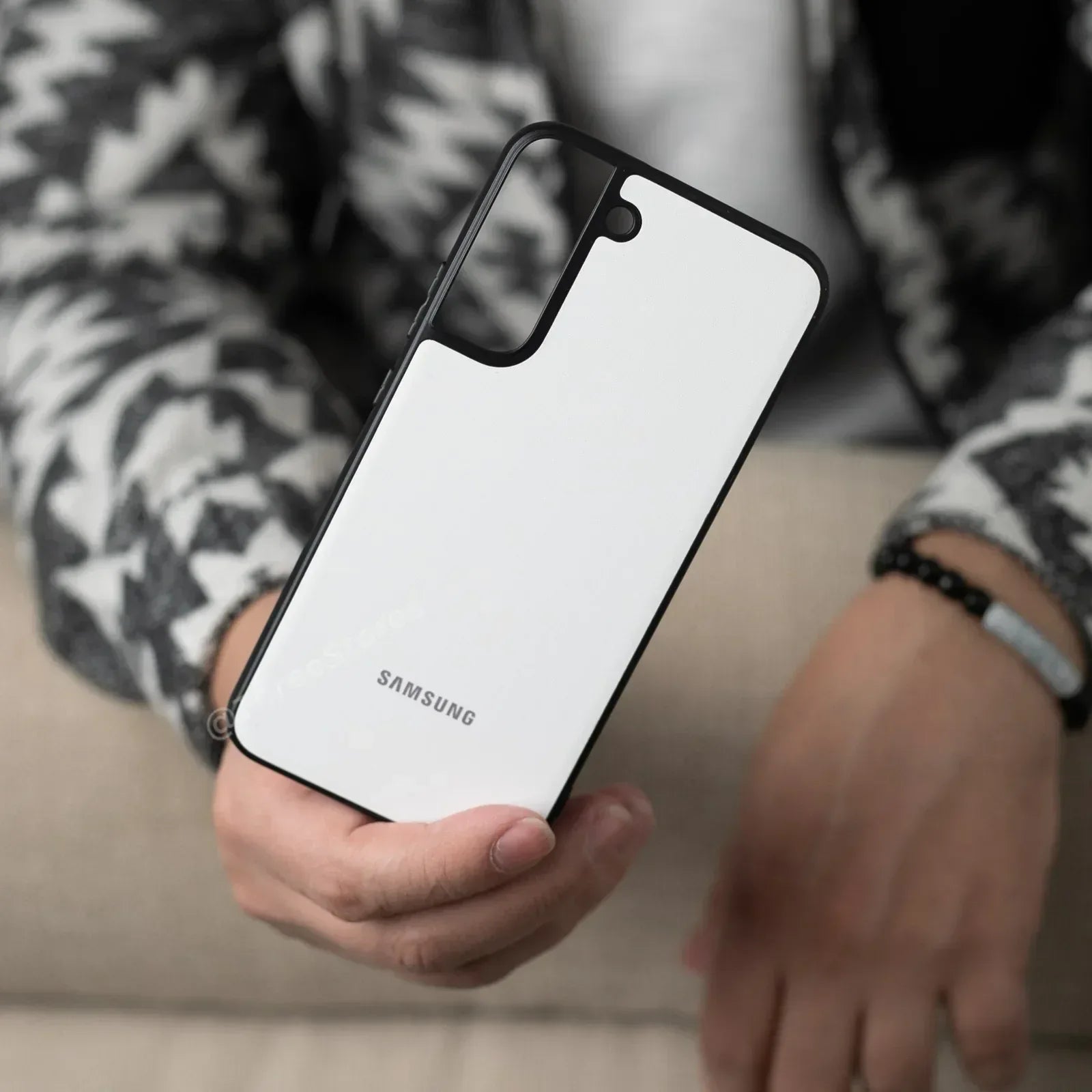 Slim Leather Camera Protection Case Samsung S22 Plus - Three