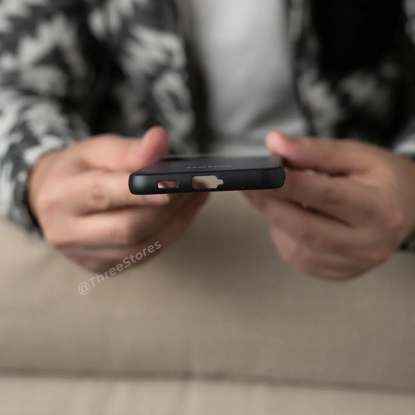 Slim Leather Camera Protection Case Samsung S22 Plus - Three