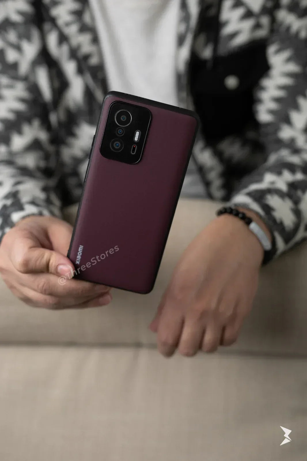 Slim Leather Camera Protection Case Mi 11t - Three