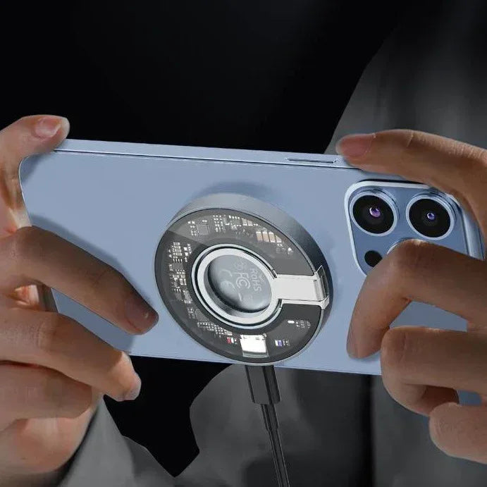 Maxco 2 in 1 Magnetic Ring Bracket Wireless Charger MW02 - Three