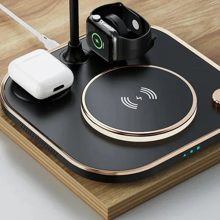 3 in1 Wireless Charging Station With Lamp X3 - Three