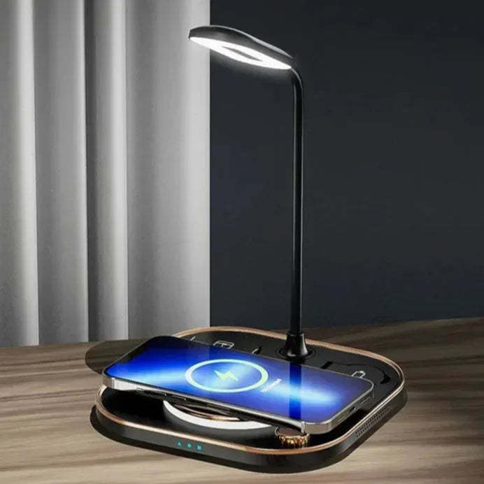 3 in1 Wireless Charging Station With Lamp X3 - Three